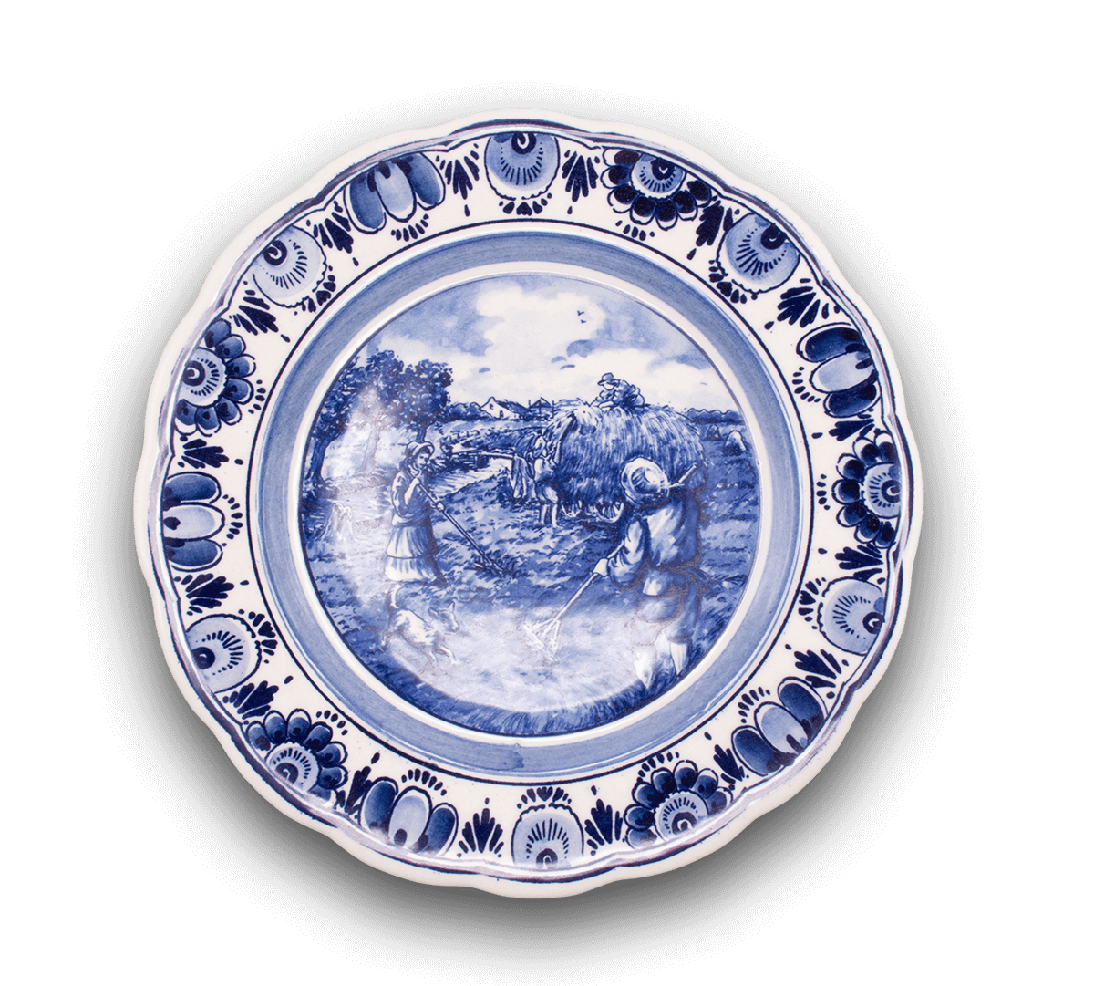 Delft Blue - Plate - Farming