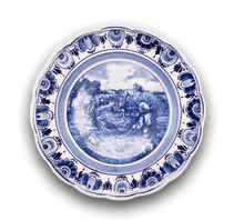 Delft Blue - Plate - Farming