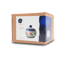 Delft Blue - Sugar Bowl - with Orange Tulip