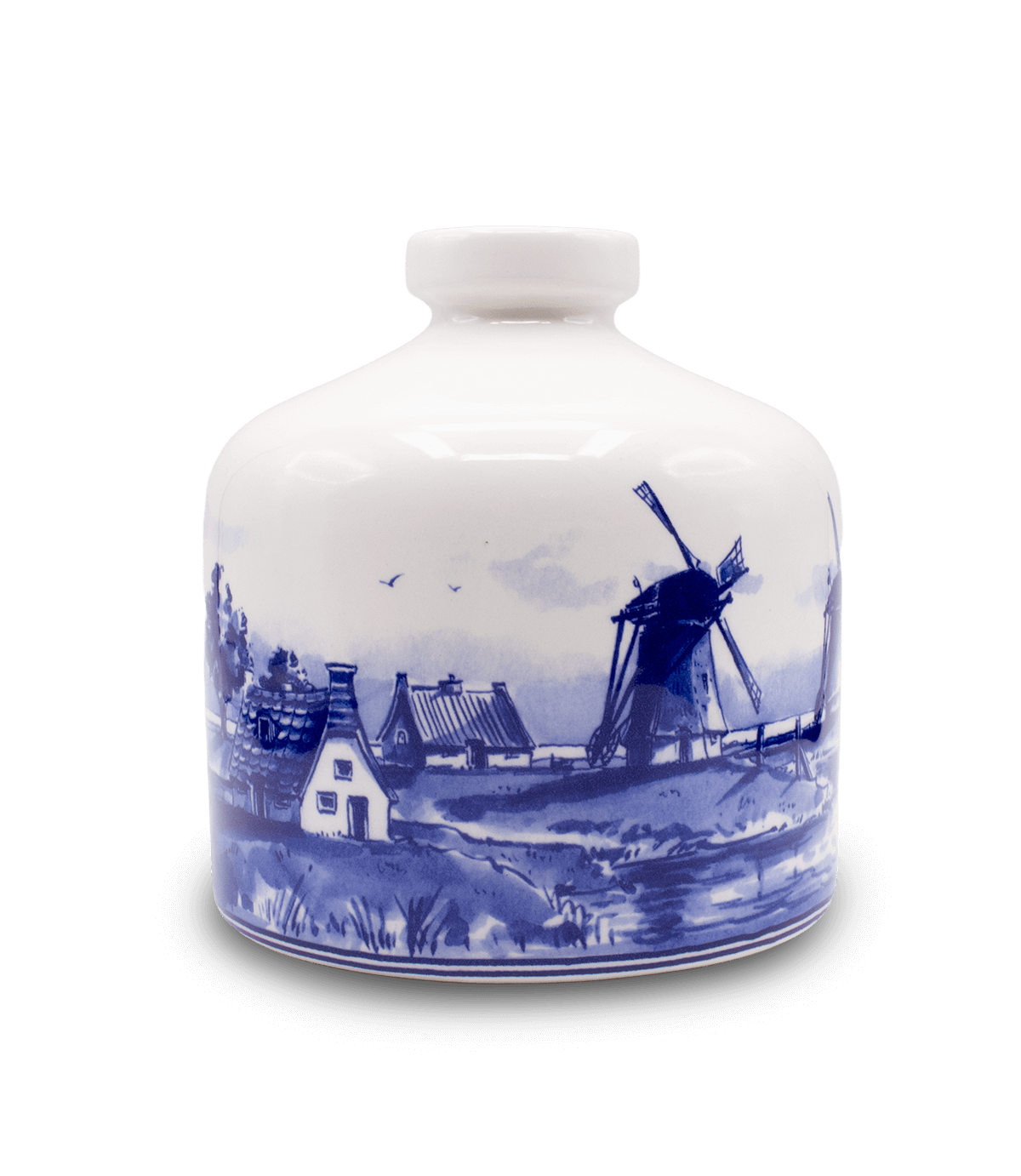 Delft Blue - Vase - Round Windmill