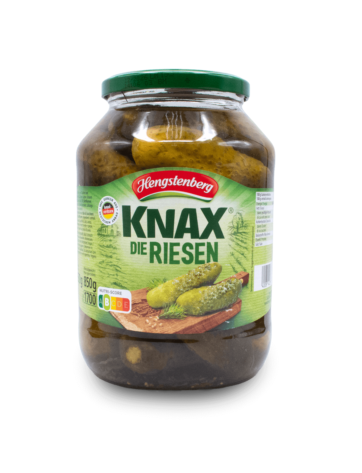 Hengstenberg KNAX Crunchy Gherkins 1.5L
