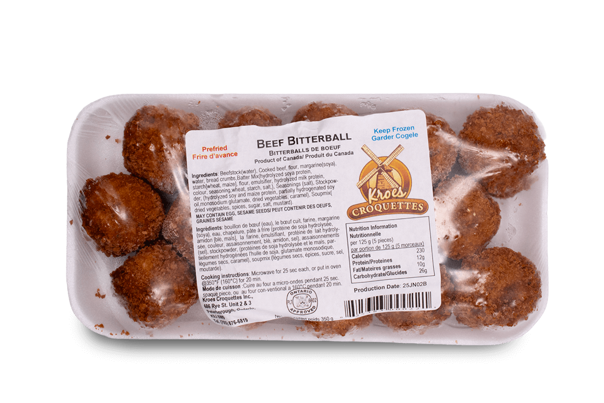Kroes Pre-Fried Beef Bitterballen 350g