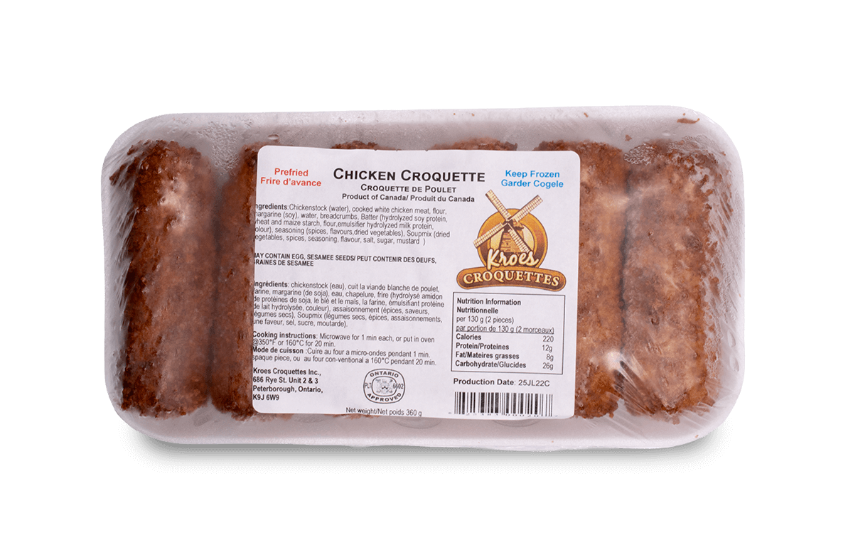 Kroes Pre-Fried Chicken Croquettes 6pk