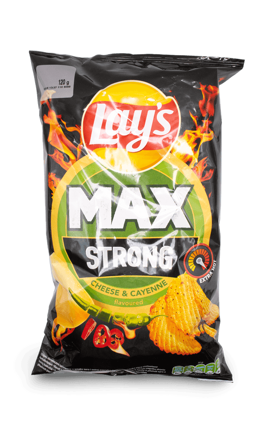 Lays Max Strong Cheese & Cayenne Potato Chips 120g