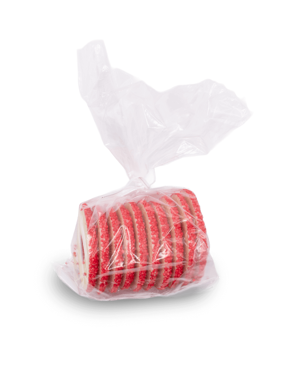 Martinez Chocolate Wreaths - White with Red Sprinkles 120g