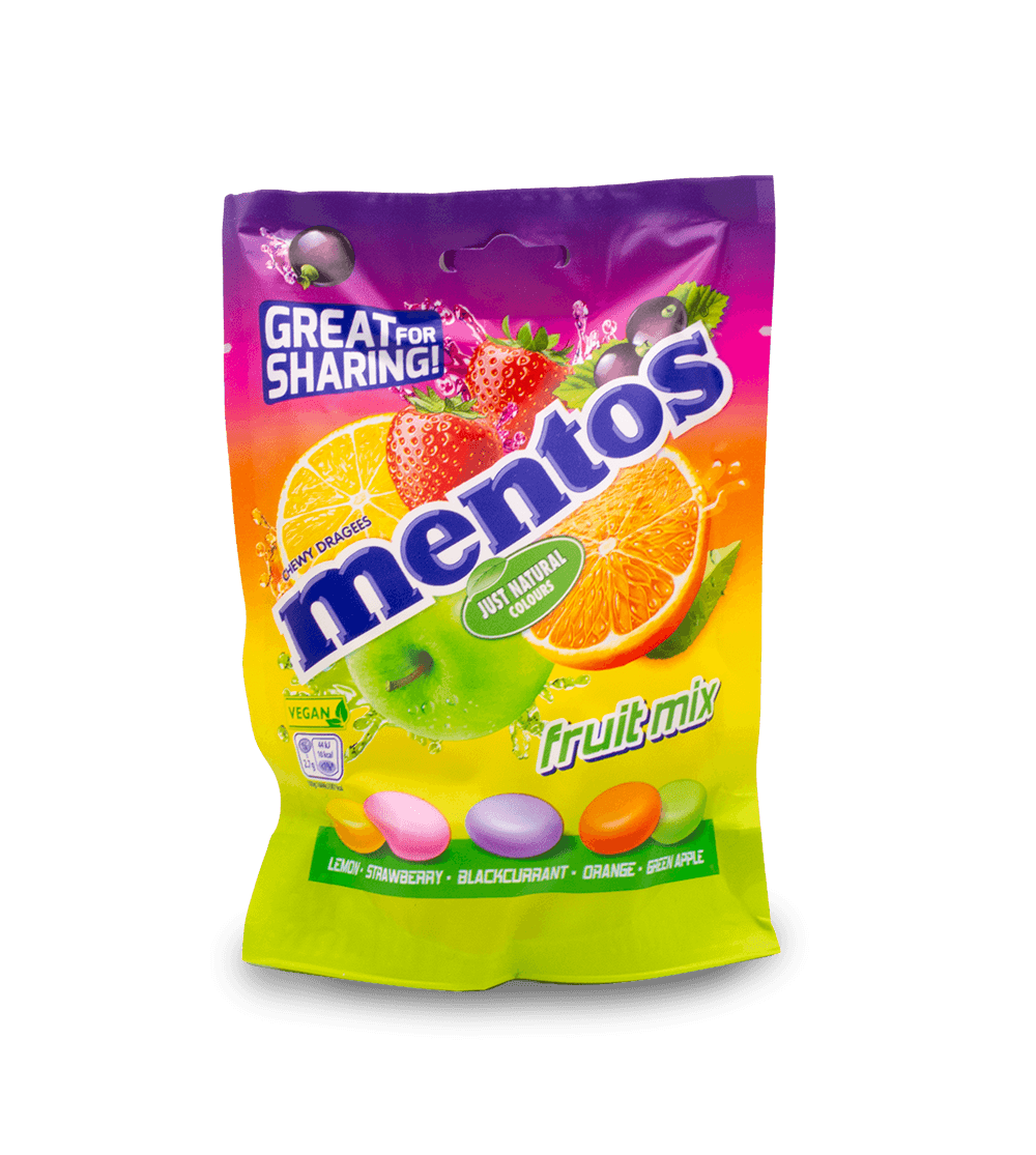Mentos Fruit Mix Pouch 140g
