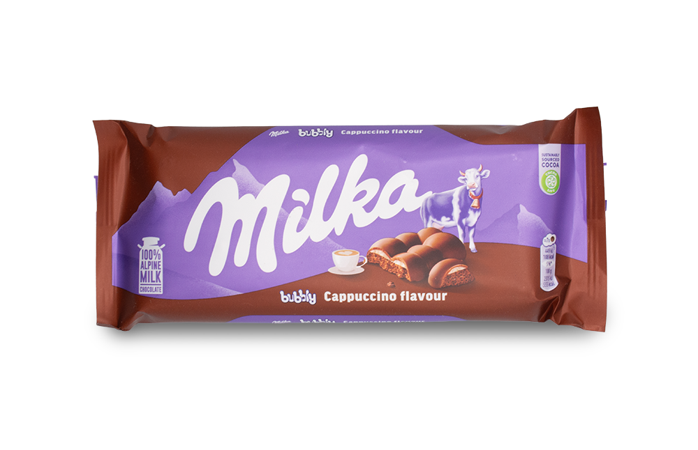 Milka Chocolate Bar - Bubbly Cappuccino 97g