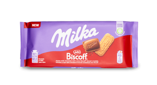 Milka Chocolate Bar - Lotus Biscoff 90g