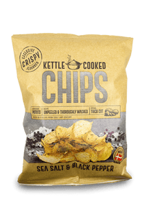 OK Snacks Kettle Chips - Sea Salt & Black Pepper 150g