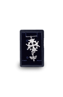 Silver Hugenot Cross with Chain - Large