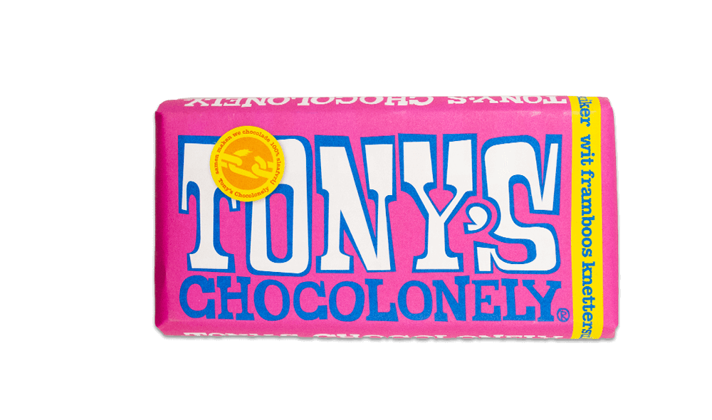 Tony's Chocolonely White Chocolate Raspberry Bar 180g