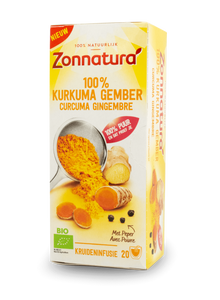 Zonnatura Kurkuma (Turmeric) Ginger Tea 20pk